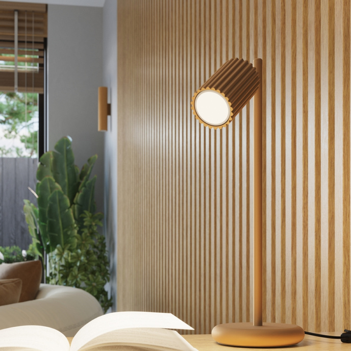 Vägglampa KARBON 30 guld + 2x LED-lampa GU-10 3000K varm 7W 510lm