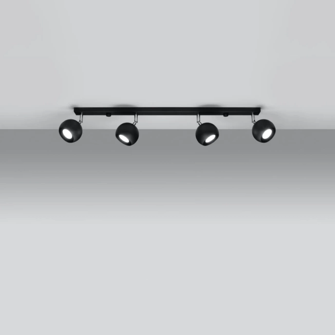 Taklampa OCULARE 4L svart