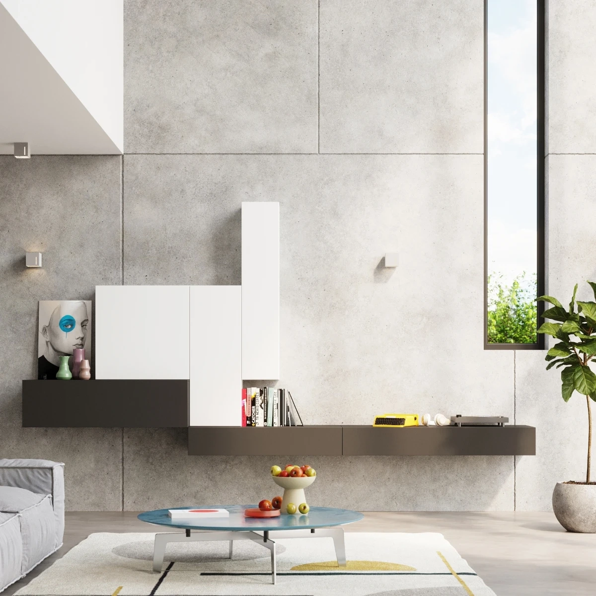 Vägglampa PIXAR grå