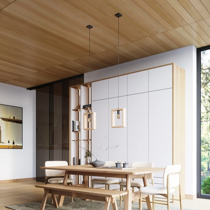 ARIES taklampa i naturligt trä