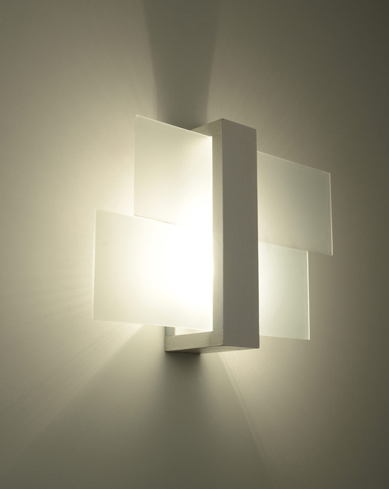 Vägglampa FENIKS 1 vit + 1x LED-lampa E27 4000K Kall 7,5W 650lm