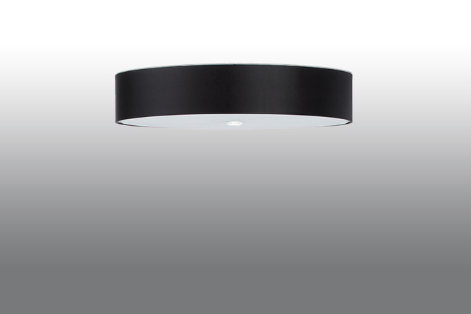 Plafond SKALA 70 svart + 6x LED-lampa E27 3000K varm 7,5W 620lm