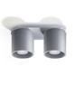 Plafond ORBIS 2 grå + 2x LED-lampa GU-10 3000K varm 7W 620lm