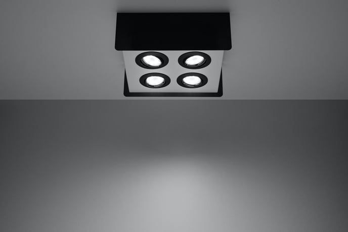 Plafond STEREO 4 vit/svart