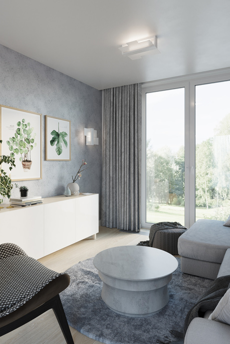 Vägglampa FENIKS 1 vit + 1x LED-lampa E27 4000K Kall 7,5W 650lm