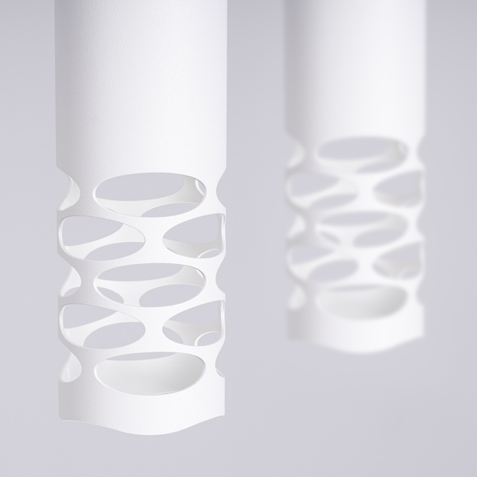 LIRO 2 taklampa vit + 2X LED-lampa GU-10 3000K varm 7W 510lm