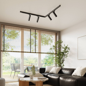 Taklampa, 4 spots, 3-fas strömskenor, DIREZIONE