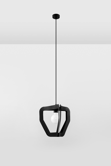 TRES taklampa svart + 1x LED-lampa E27 4000K Cold 7,5W 650lm