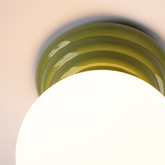 Taklampa ZORI grön IP44