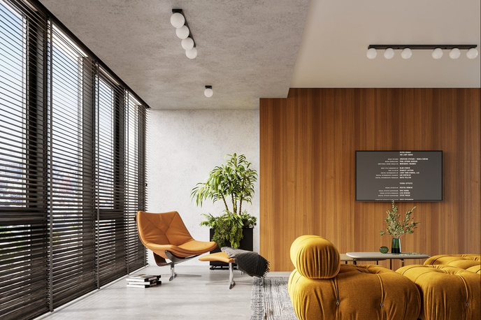 Plafond YOLI 4 svart + 4x LED-lampa G9 3000K varm 4,5W 450lm