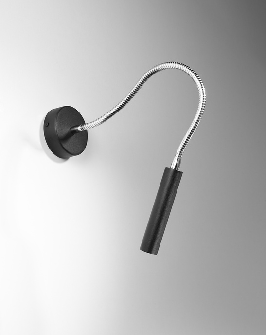 Vägglampa AXIL svart + 1x LED-lampa G9 3000K varm 4,5W 510lm