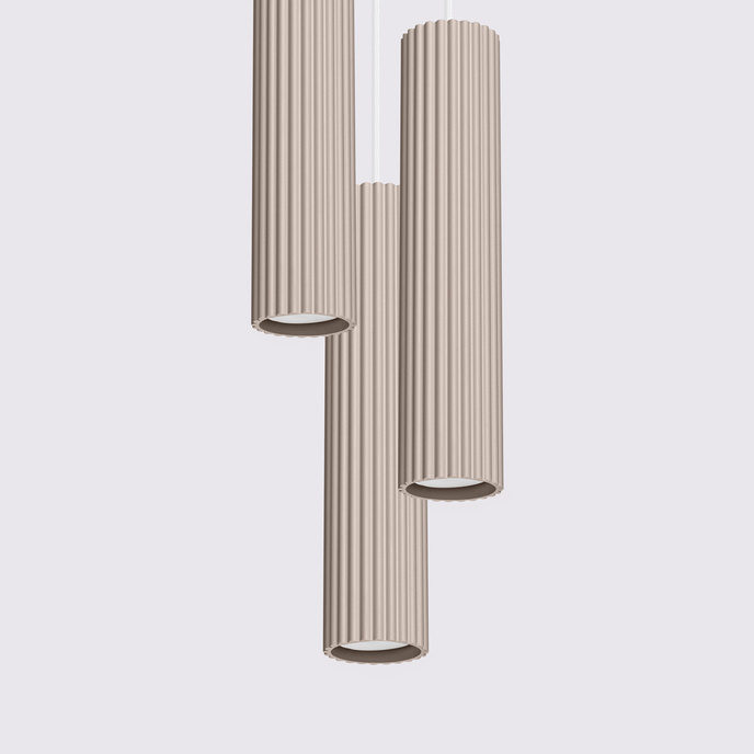 Pendellampa KARBON 3P taupe