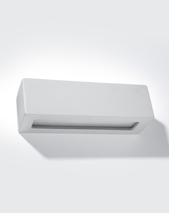 Keramisk vägglampa VEGA grå + 1x LED-lampa E27 3000K varm 7,5W 620lm