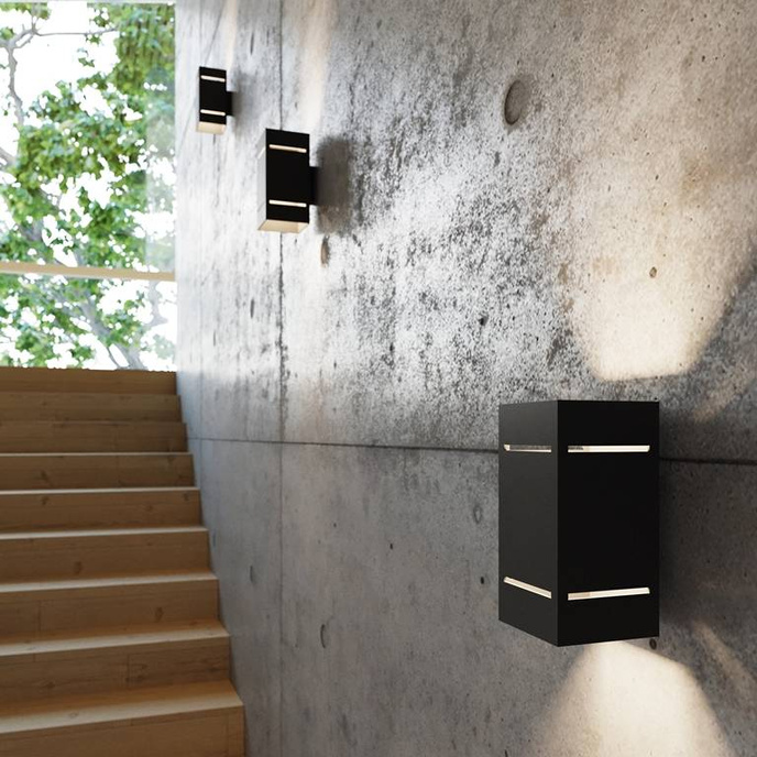 Vägglampa BLOCCO svart + 1x LED-lampa G9 4000K Cold 4,5W 530lm