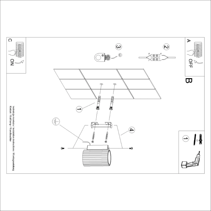 Vägglampa KARBON 10 ockraröd