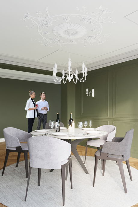 Ljuskrona MINERWA 5 vit + 5x LED-lampa E14 3000K varm 7,5W 620lm