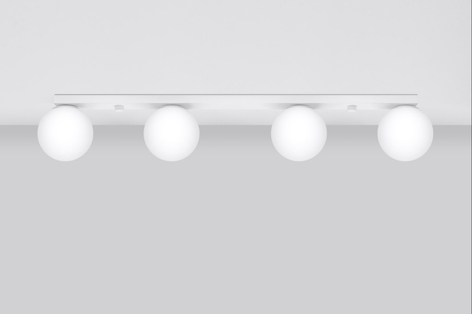 Plafond YOLI 4 vit + 4x LED-lampa G9 4000K kall 4,5W 460lm