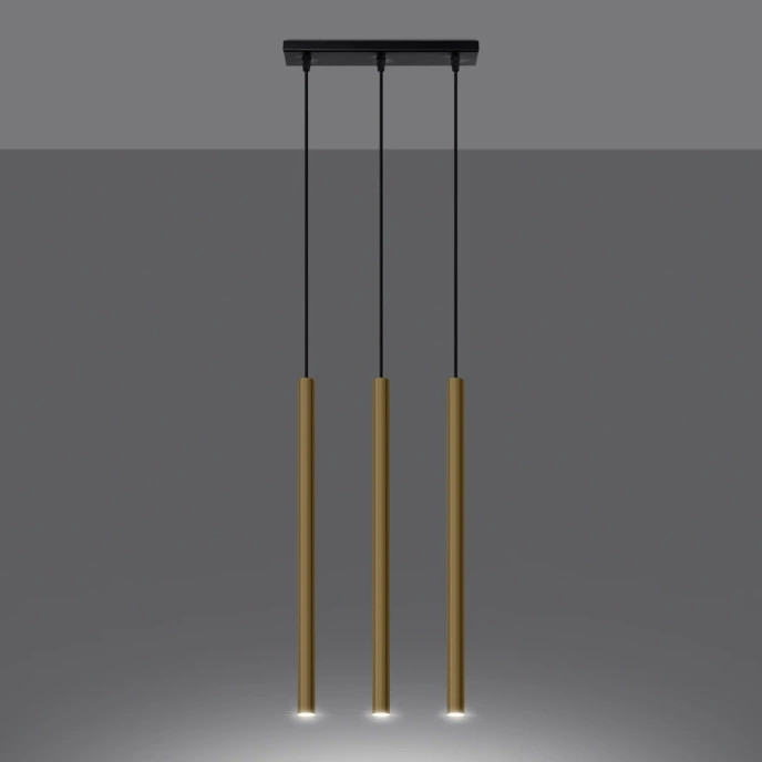 Hänglampa PASTELO 3L polerat guld