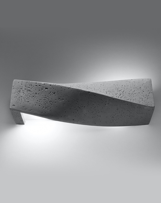 Sigma vägglampa i betong + 2x LED-lampa E27 3000K varm 7,5W 620lm