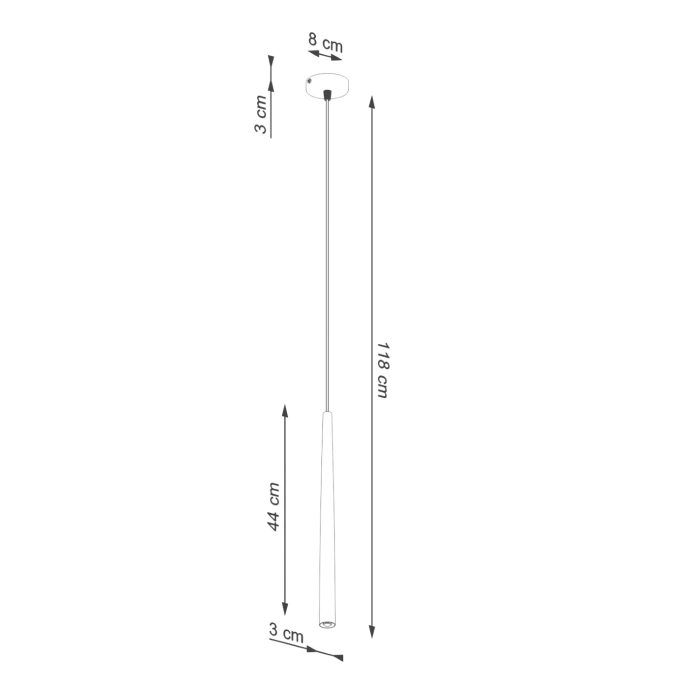 Pedantlampa BLISS 1 svart