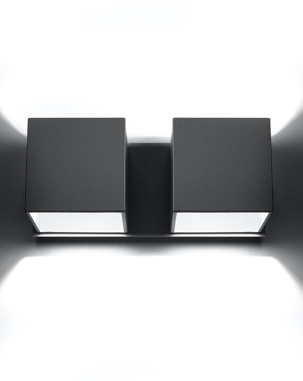 Vägglampa QUAD 2 grå + 2x LED-lampa G9 3000K varm 4,5W 510lm