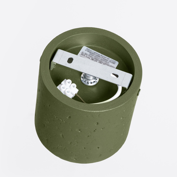 Taklampa ORBIS betong olivgrön