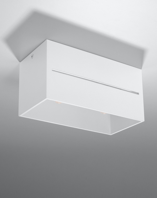 Plafond LOBO MAXI vit + 2x LED-lampa G9 3000K varm 4,5W 510lm