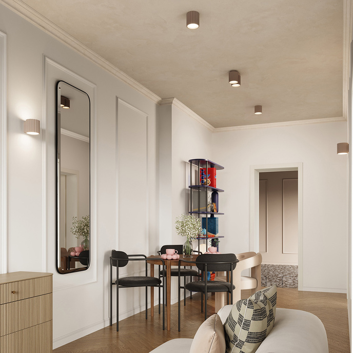 Vägglampa AURA taupe G9