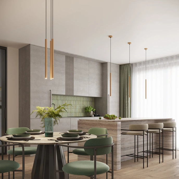 ARCHE 1 pendellampa i guld