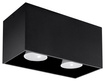Plafond QUAD MAXI black+ 2x LED-lampa GU-10 3000K varm 7W 620lm
