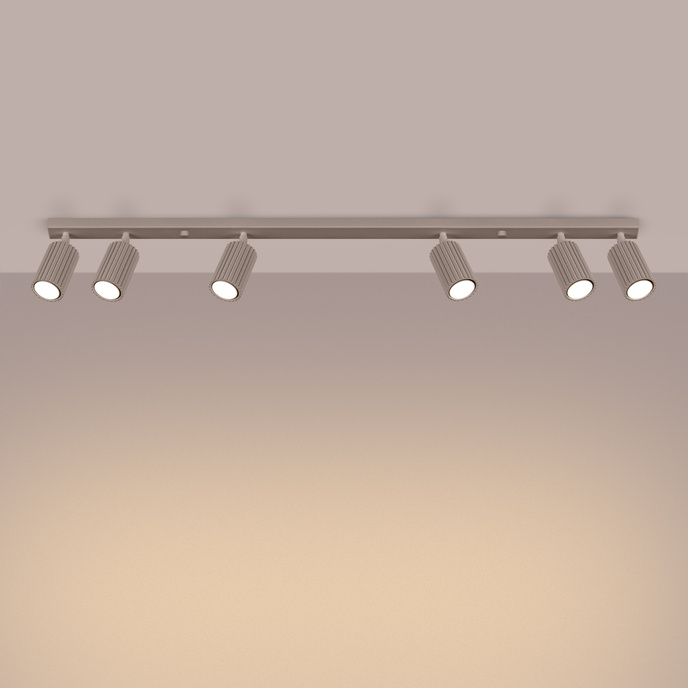 Taklampa KARBON 6L taupe