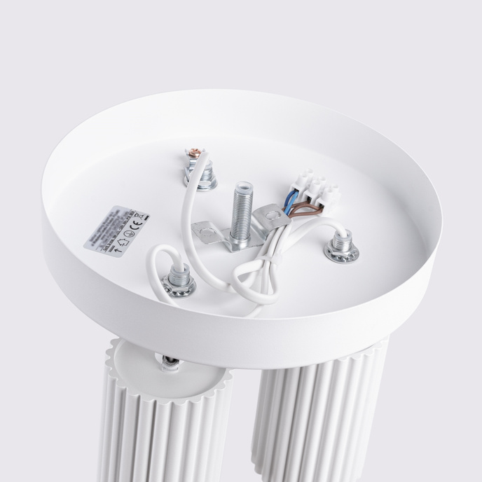 Plafond KARBON 3P vit + 3x LED-lampa GU-10 3000K varm 7W 510lm