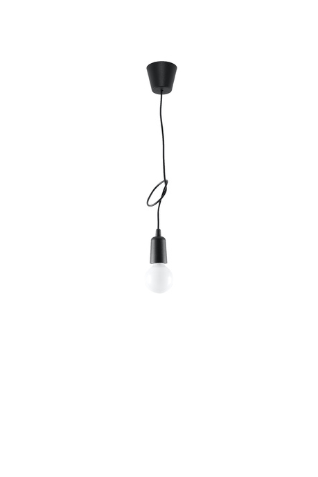 DIEGO 1 taklampa svart + 1x LED-lampa E27 3000K varm 7,5W 620lm