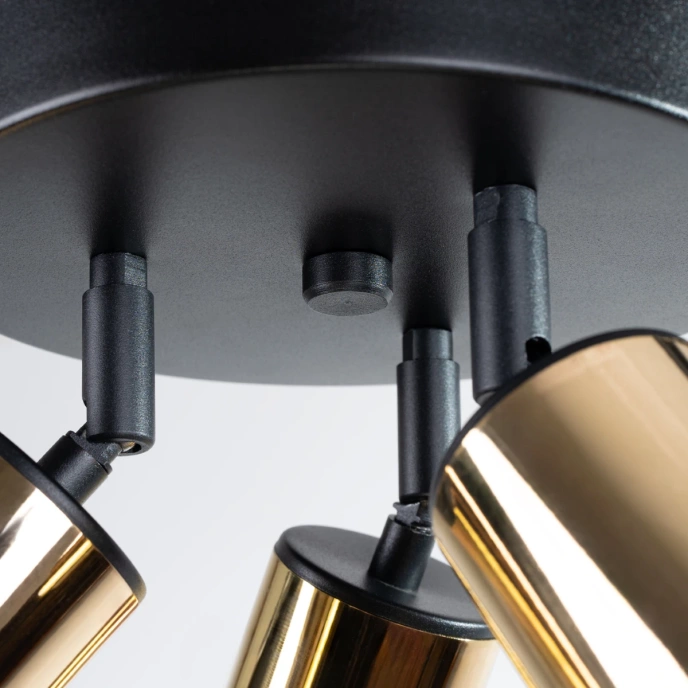 Taklampa WINX 3P svart/guld