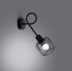 Vägglampa BELUCI 1S svart + 1x LED-lampa E14 4000K Cold 7,5W 680lm
