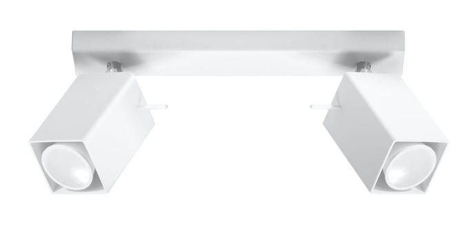 Plafond MERIDA 2 vit + 2x LED-lampa GU-10 3000K varm 7W 620lm