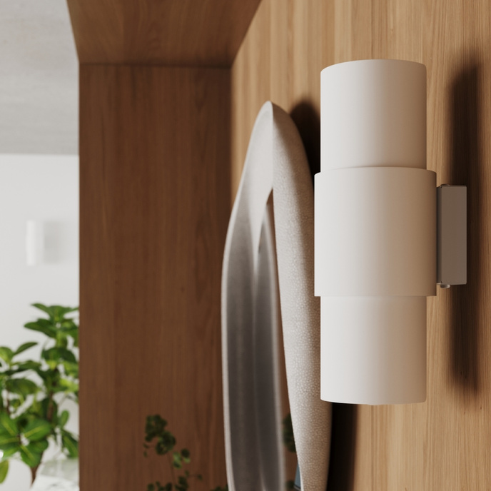 Vägglampa FLASH 2 vit + 2x LED-lampa E27 3000K varm 7,5W 620lm