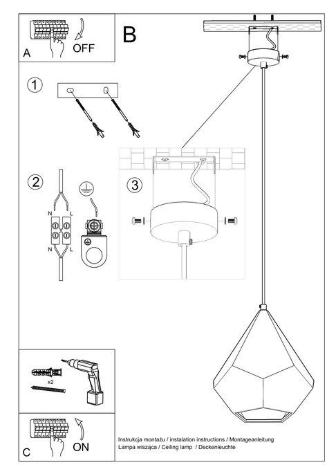 PAVLUS keramisk taklampa vit + 1x LED-lampa E27 3000K varm 7,5W 620lm
