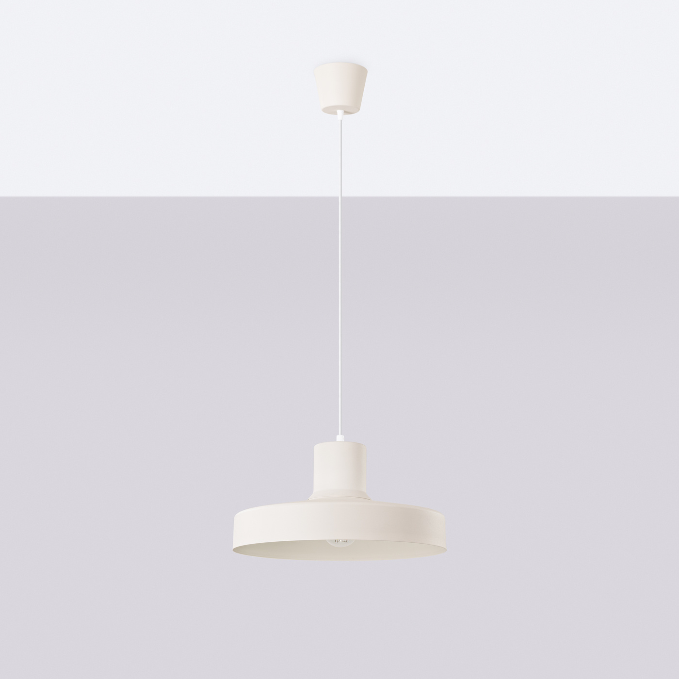 BILO taklampa beige + 1X LED-lampa E27 3000K varm 7,5W 620lm