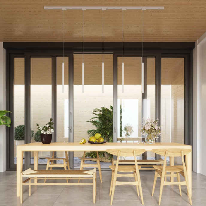 Pendellampa, 5-punkts, 3-fas strömskenesystem, PASTELO