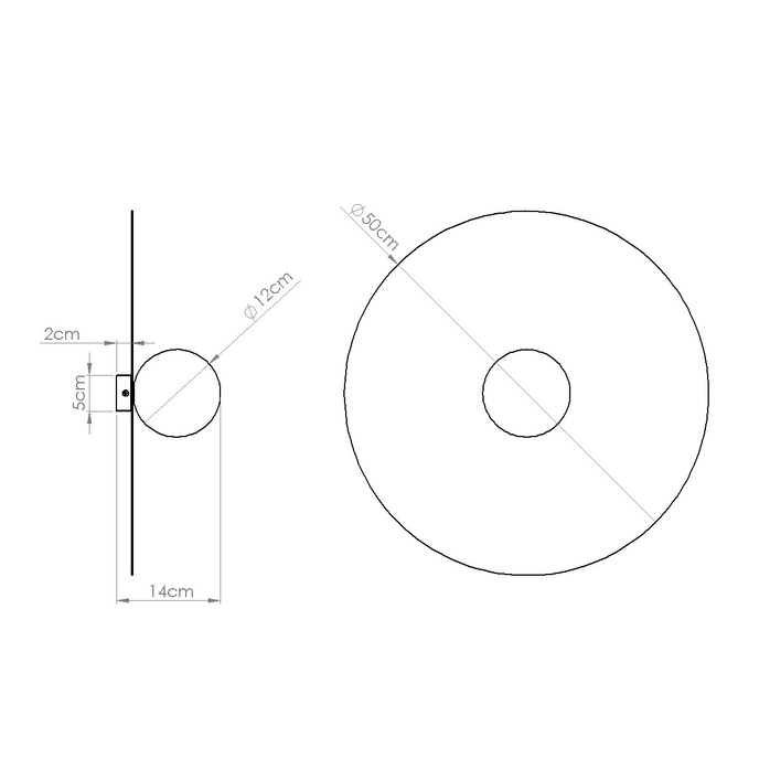Vägglampa AKE 50 beige