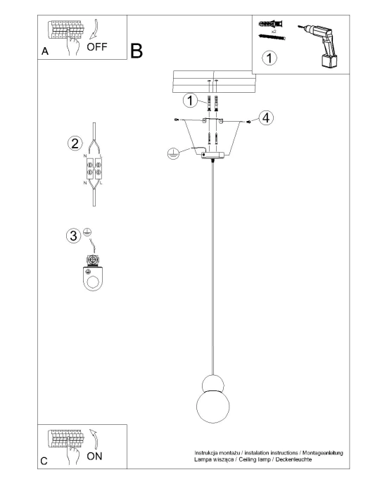 Lampada a sospensione PEKKA 1 bianco/legno naturale