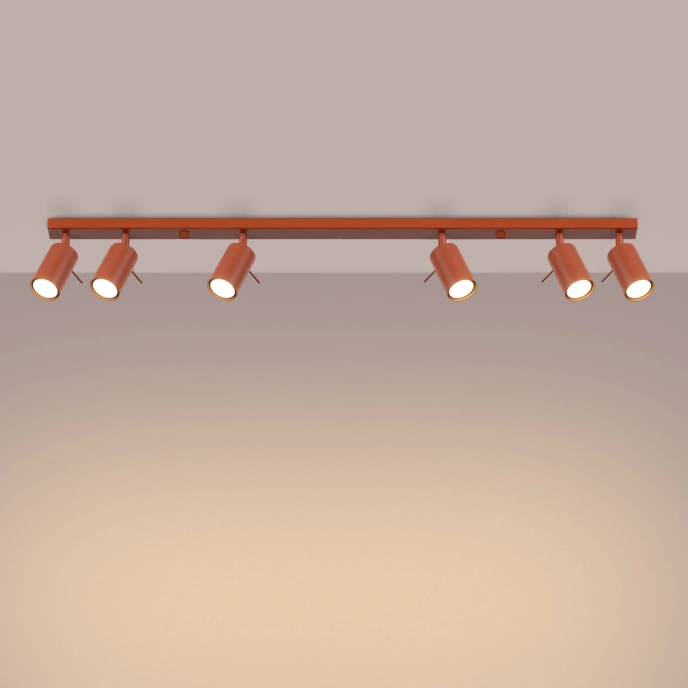 Taklampa RING 6L röd ochra