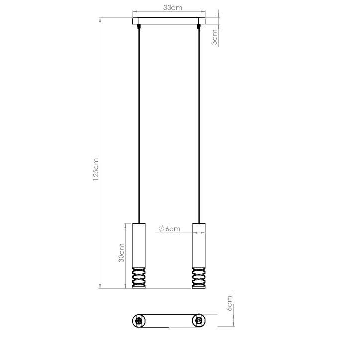 Pendellampa LAMI 2 vit