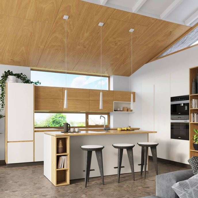 PRYSM 3P taklampa vit + 3x LED-lampa G9 4000K kall 4,5W 460lm