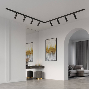 Taklampa, 8 punkter, 3-fas strömskenor, DIREZIONE