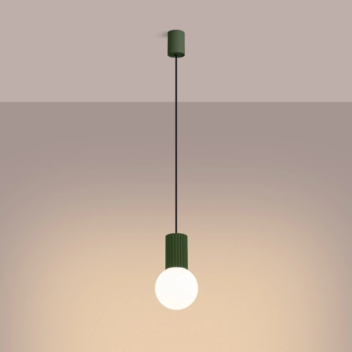 Pendellampa HALO 1 olivgrön