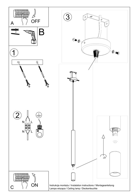 WEZYR 1 taklampa vit + 1x LED-glödlampa G9 4000K kall 4,5W 530lm