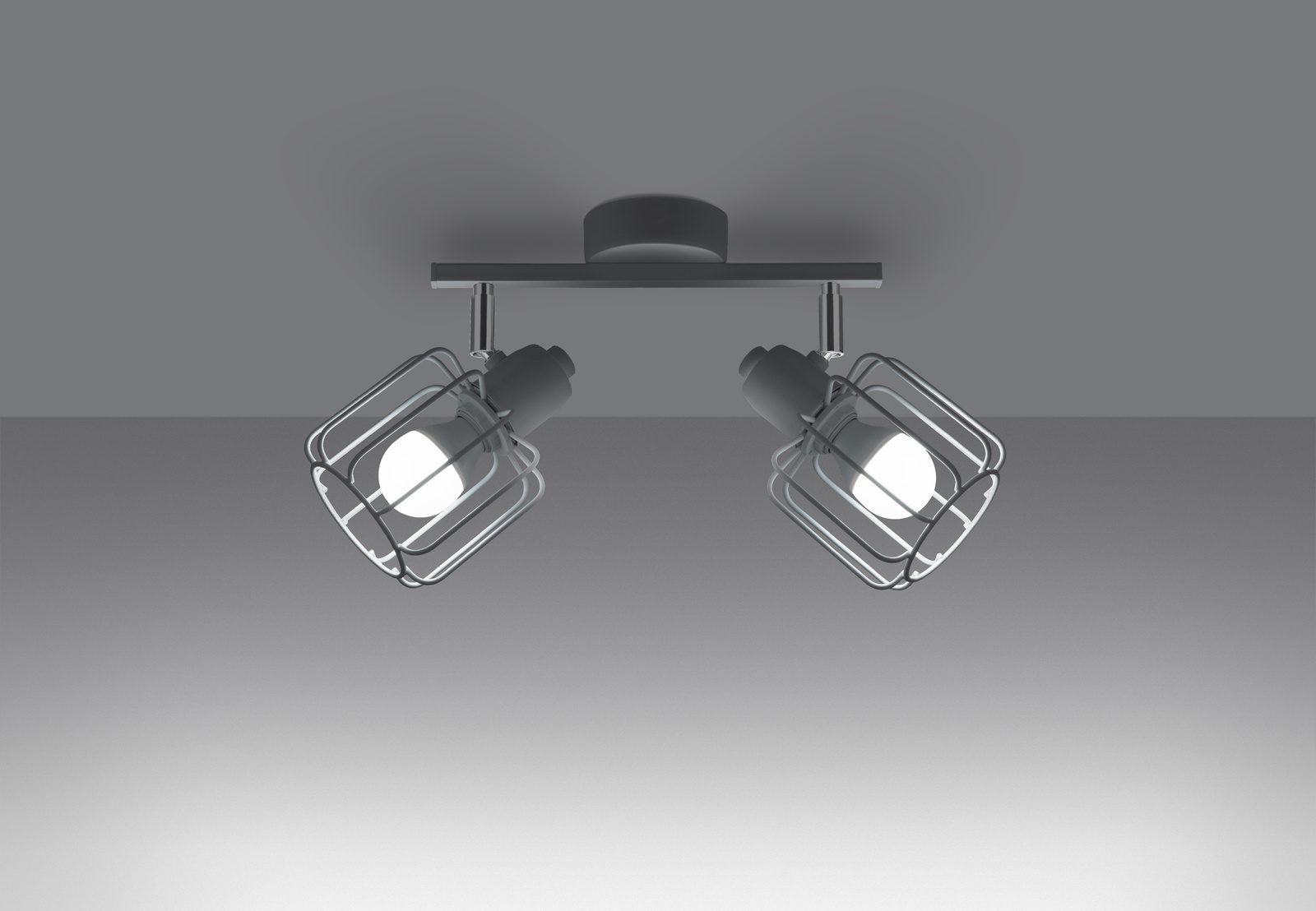 BELUCI 2 plafond vit + 2x LED-lampa E14 4000K Kall 7,5W 680lm