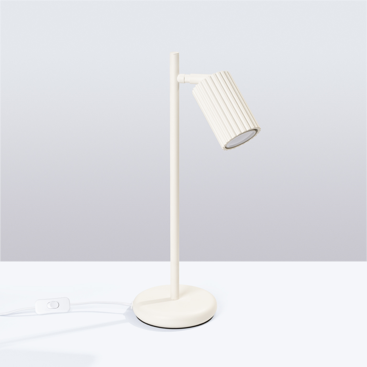 Skrivbordslampa KARBON beige + 1x LED-glödlampa GU-10 4000K Cold 7W 530lm